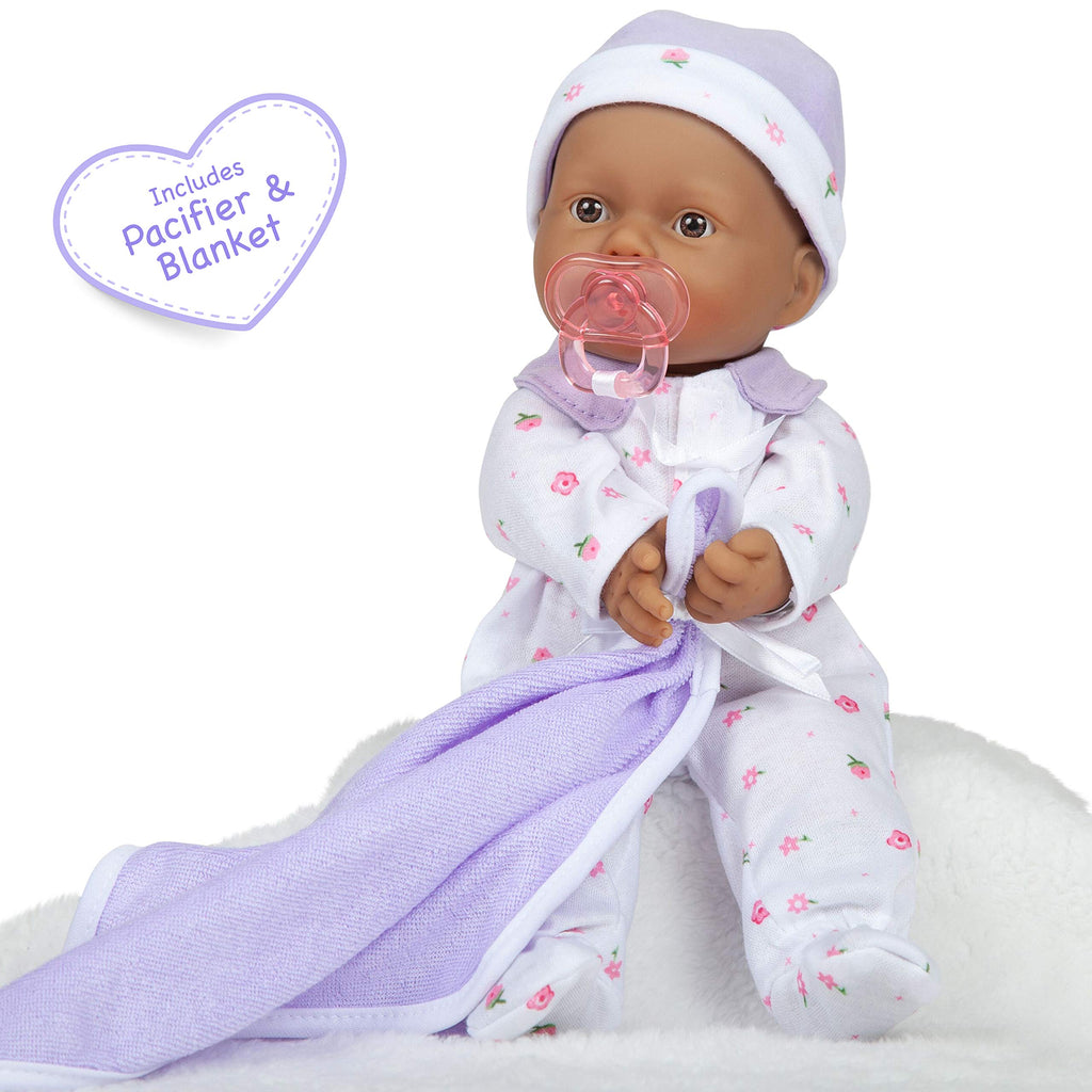 JC Toys La Baby Caucasian Baby Doll Set – 11 Inch Soft Body Doll with Accessories Including a Removable Blue Outfit – Small Baby Doll Toy for Children 12 Months and Older
