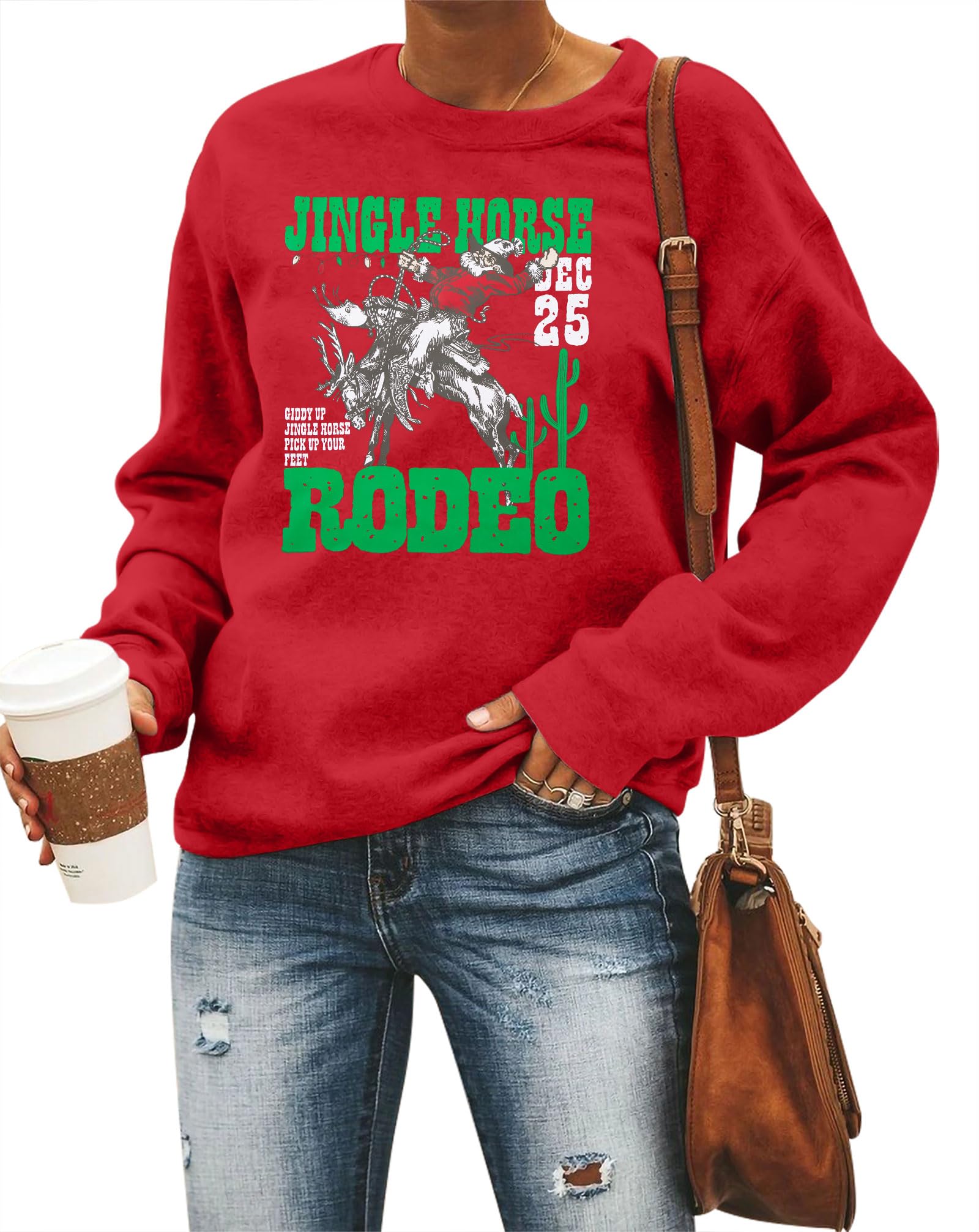 Christmas Sweatshirts Women Candy Canes Graphic Sweatshirt Vintage Xmas Long Sleeve Shirt Pullover Tops
