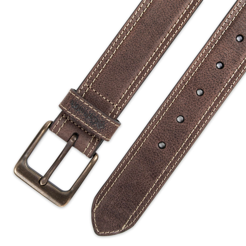 Columbia Men's Leather Casual Belt Tan & Brown Classic Style for Everyday Wear