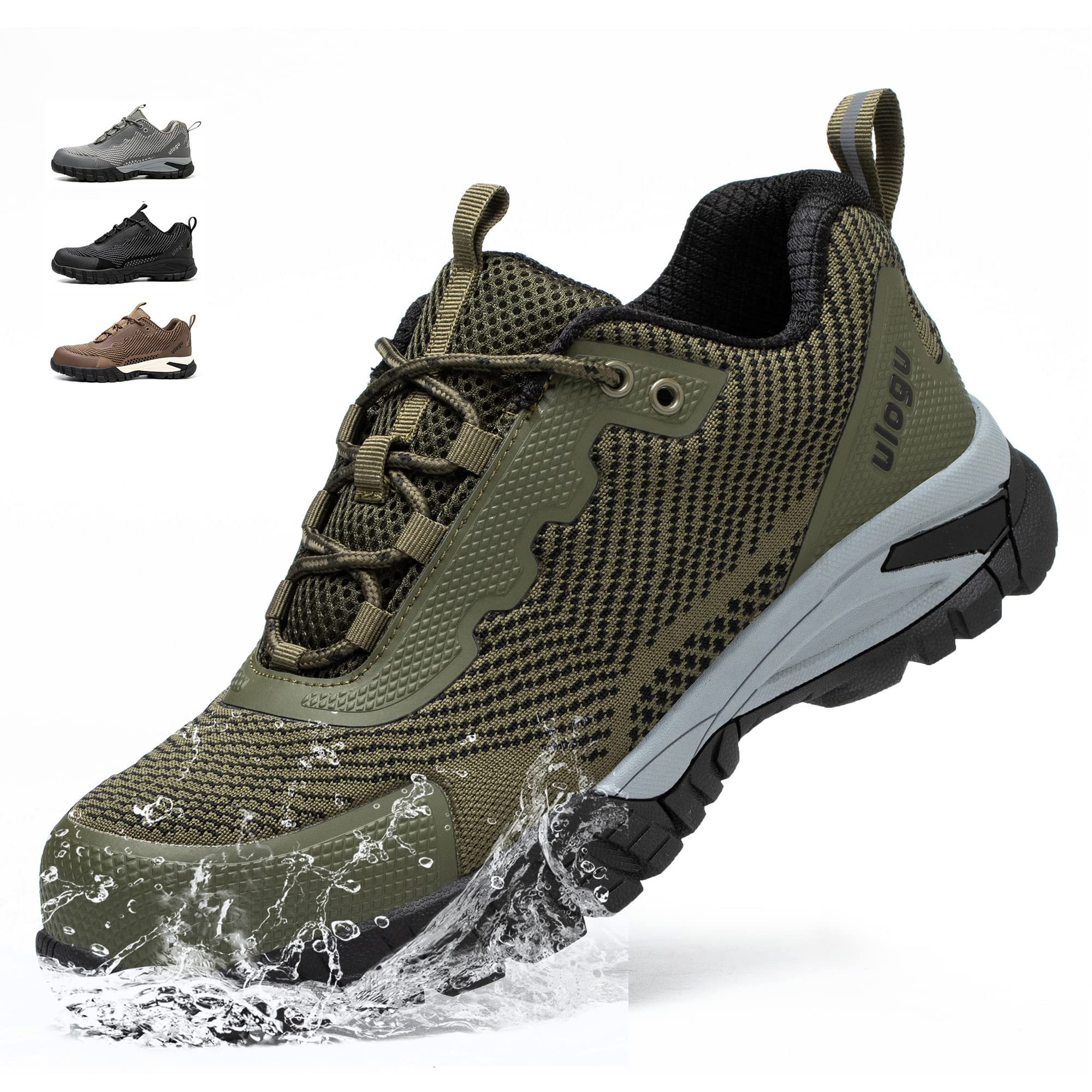ulogu Steel Toe Shoes for Men Women Waterproof Non Slip Safety Work Shoes
