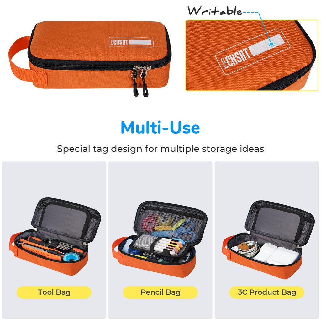 ECHSRT Large Pencil Case, Aesthetic Pen Pouch with Big Capacity, Minimalist Portable Stationery Bag with Handle for Office Organizer Aesthetic Pencil Cases