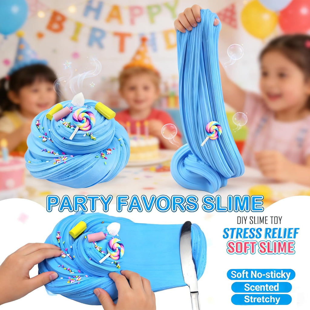ZONEWAY 7 Pack Cake Butter Slime Kits, Soft and Non-Sticky Slime Kit Party Favors for Girls and Boys