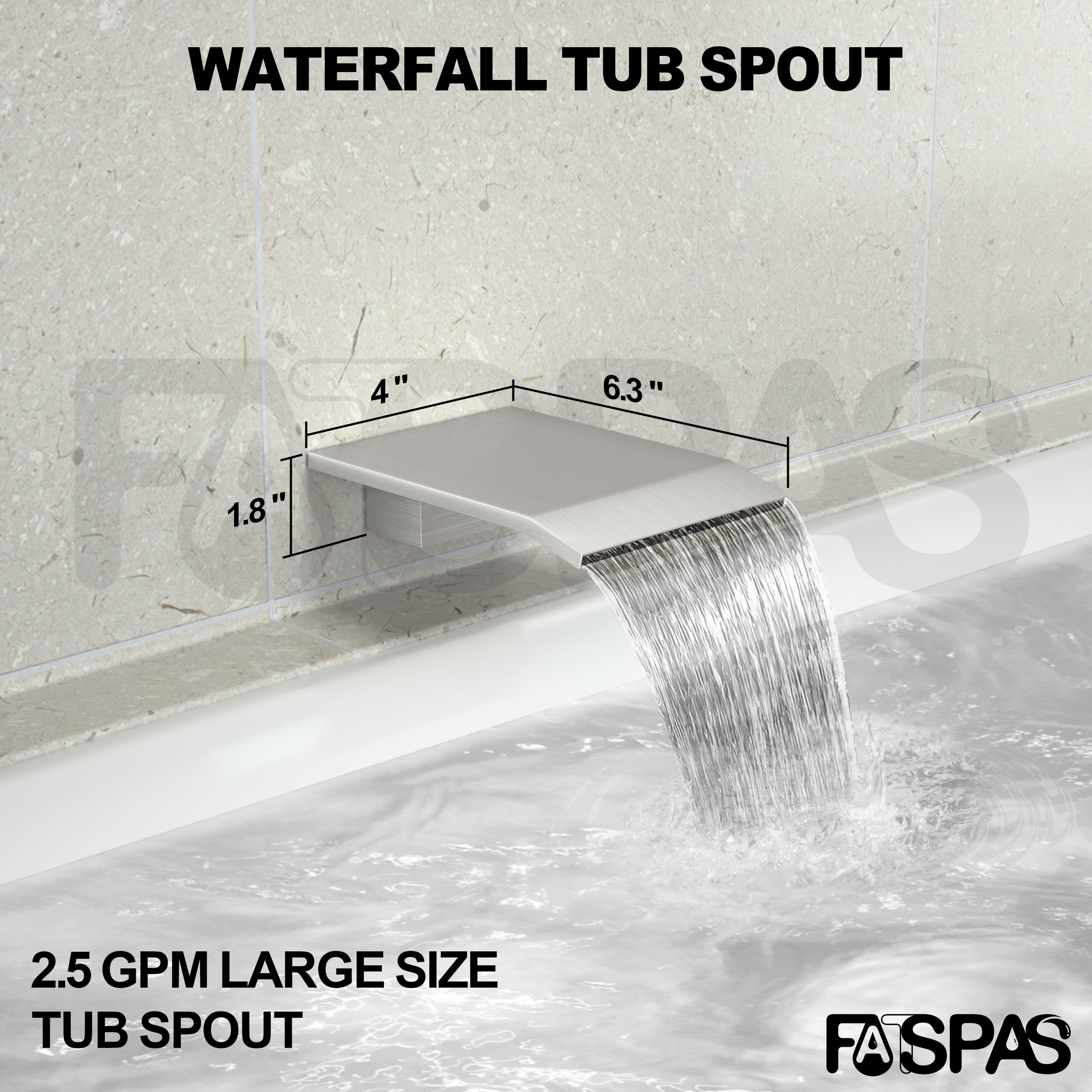 Brushed Gold Shower System with 10-Inch Rain Showerhead and Tub Spout | cUPC-certified pressure balance brass valve to prevent scalding, CEC-certified air injection technology for low pressure