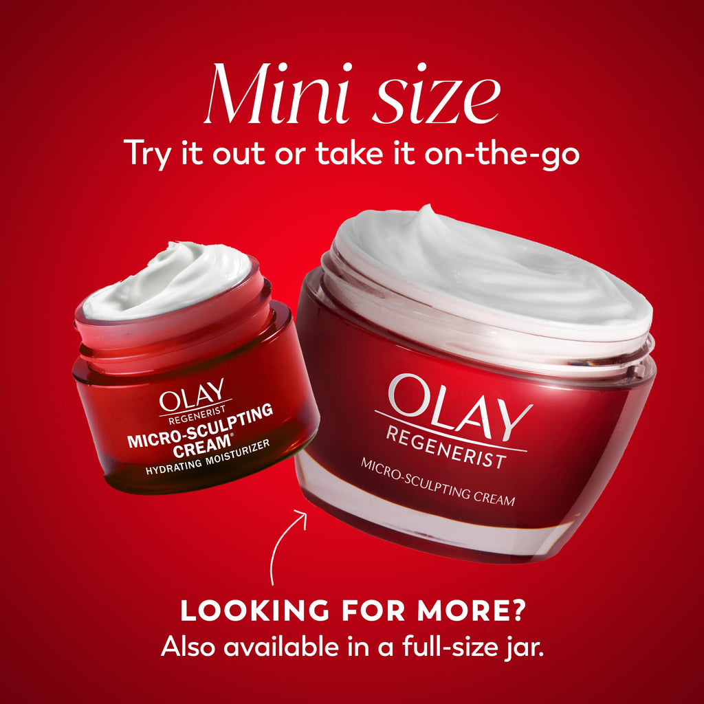 Olay Face Moisturizer, Regenerist Micro-Sculpting Cream for Women, Fragrance-Free - Anti-Aging, Anti-Wrinkle, Firming Skin Care - Triple Collagen Cream, Peptide, Hyaluronic Acid, Niacinamide, 1.7oz