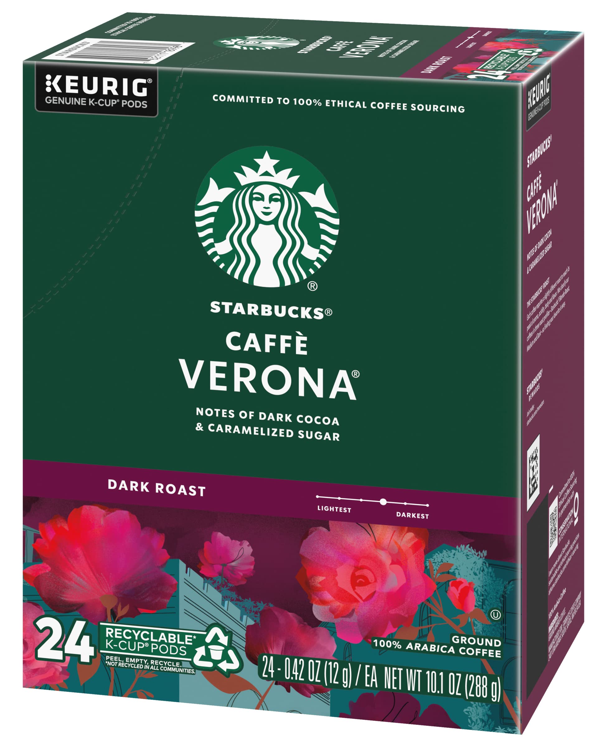 Starbucks Coffee K-Cup Variety Pack, 1 Cinnamon Dolce, 1 Hazelnut, 1 Mocha, 1 Cr�me Brulee, 1 Maple Pecan, 1 Caramel, 10 CT K-Cups, 1 CT