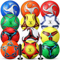 Lunmon 12 Pcs Bulk Soccer Balls with 2 Pump Official Size Deflated Ball Football for Indoor Outdoor Game Sports Training Adult Players Soccer Birthday Gift Global