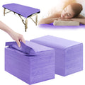 Disposable Bed Sheets 100 Pcs 31" x 71" Massage Table Sheets Non Woven Fabric SPA Bed Cover Breathable for Massage Beauty Tattoos（Black）