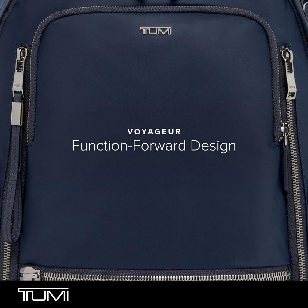 TUMI - Voyageur Celina Backpack - Women's Work and Travel Bag - 16.0" X 10.6" X 6.5" - Holds Up to 16" Laptop - Black & Gold Hardware
