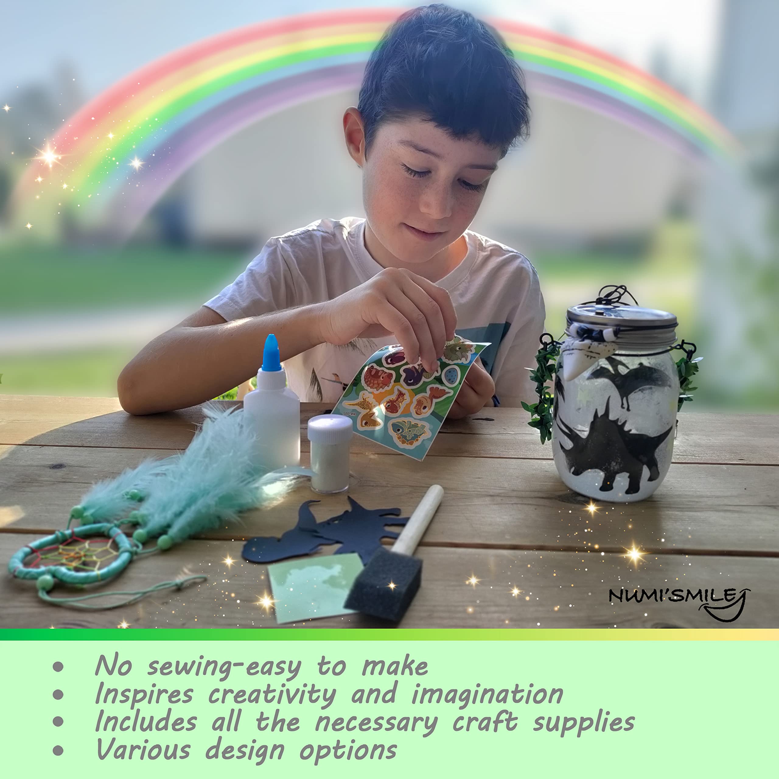NUMI'SMILE Sports Nightlight Gifts for Boys, DIY Kids Crafts & Christmas Presents Ages 3 4 5 6 7 8-12 Years Old, Baseball, Soccer, Basketball, Football Gifts, Hockey, Tennis, Surfing Art Kit