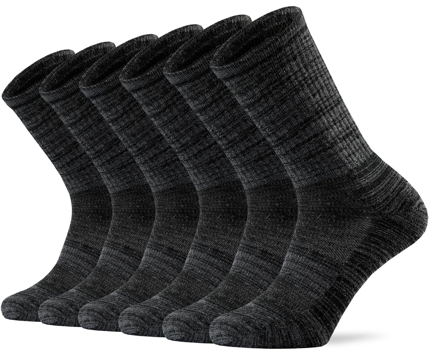 Ortis Men's Extra-Fine Merino Wool Cushioned Crew Socks with Light Weight Moisture Control Comfy for Men Outdoor Hiking Hiker