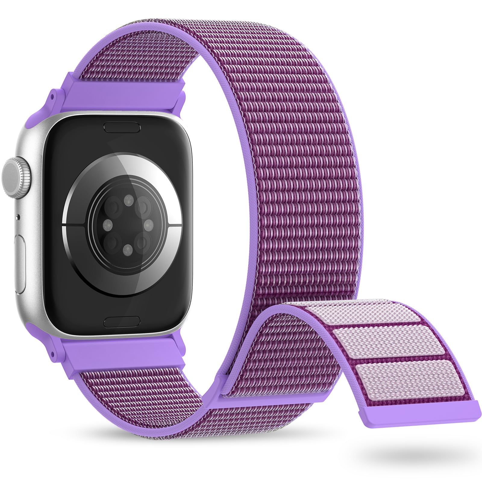 Nylon Sport Band Compatible with Apple Watch Band 38mm 40mm 41mm 42mm 44mm 45mm 46mm 49mm, Adjustable Breathable Women Men Braided Strap Loop for iWatch Series 11/10/9/8/7/6/5/SE Ultra 3/2/1