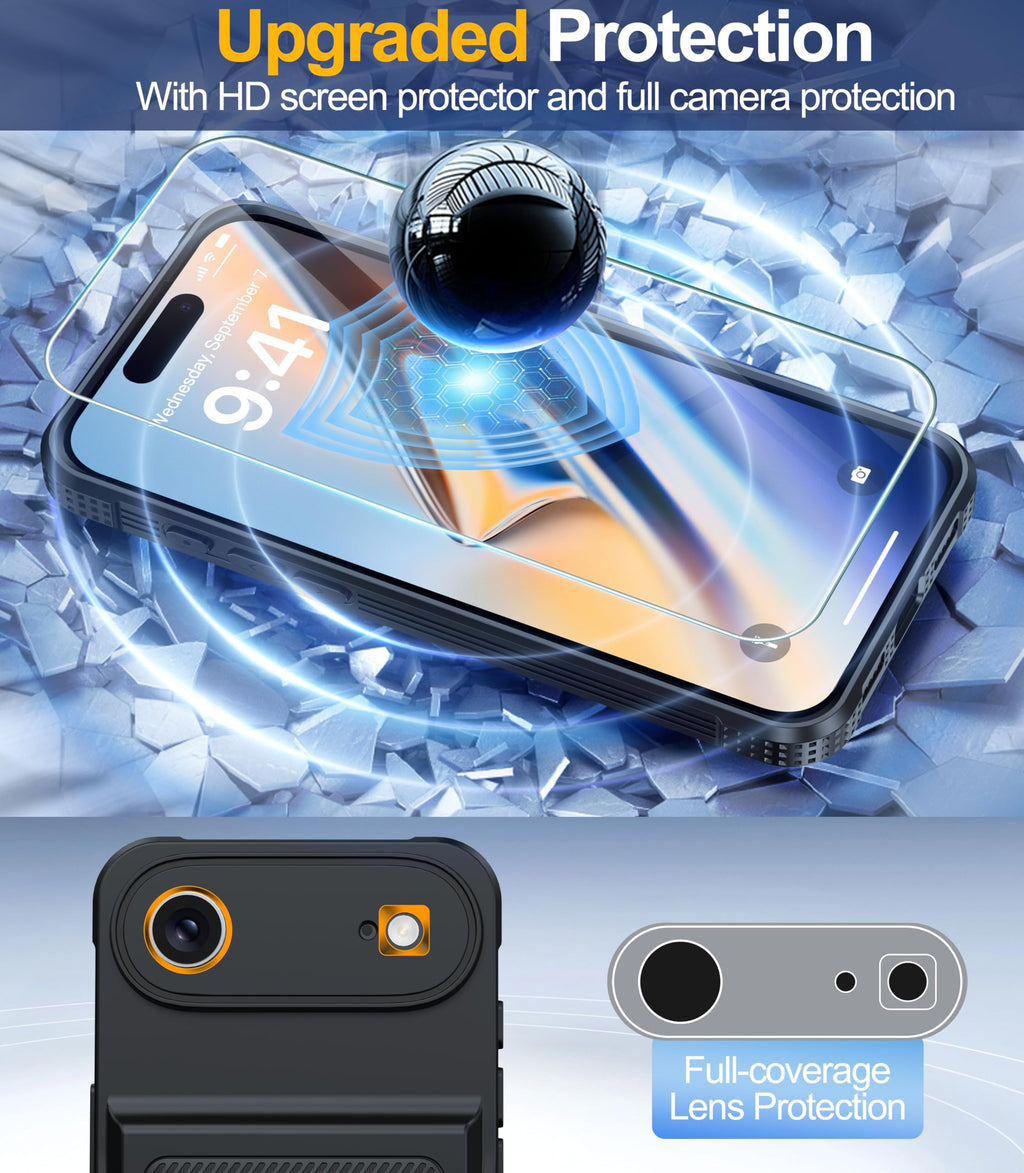 Oneagle Wallet for iPhone 16 Pro Max Case with Card Holder (4-5 Cards) [RFID Blocking] [Privacy Screen Protector] Full Camera Protection & Kickstand, 15FT Shockproof Phone Case for iPhone 16 Pro Max