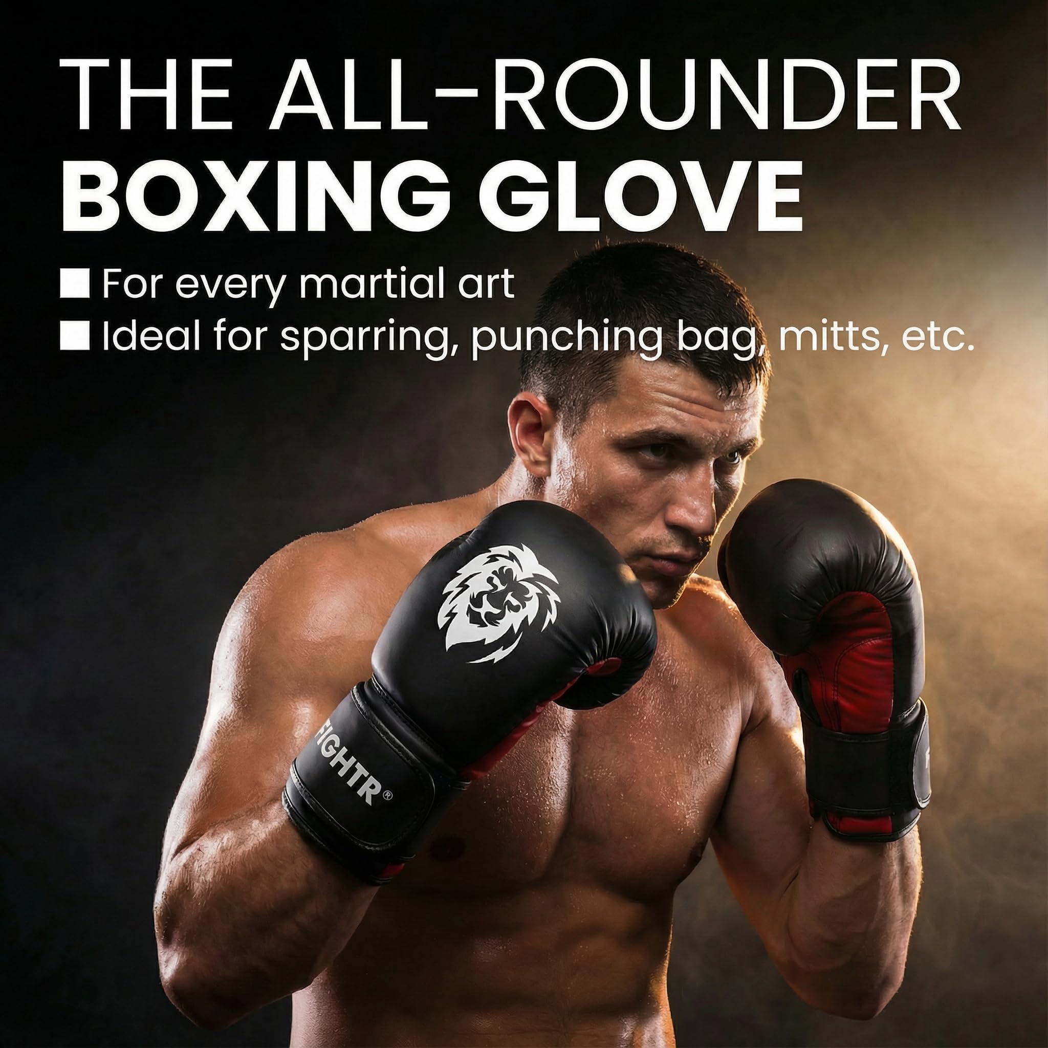 FIGHTR® Boxing Gloves - Maximum Protection & Stability | Boxing Gloves for Boxing, MMA, Muay Thai & Kickboxing | Sizes 8-16 oz