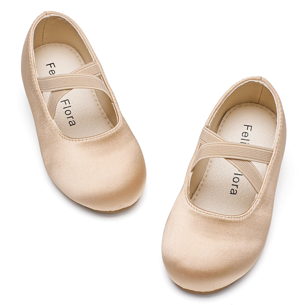 Felix & Flora Toddler Girl Dress Shoes - Flower Girl Ballet Mary Jane Flats Party School Wedding