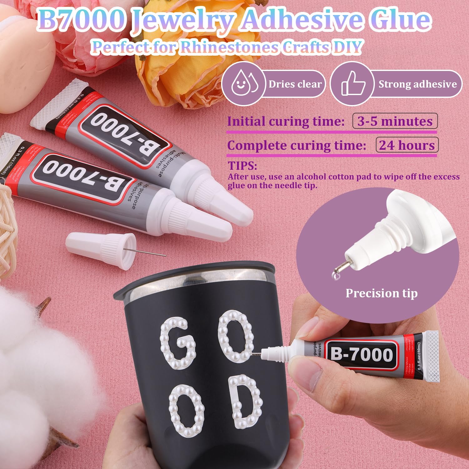 BELLEBOOST 5600pcs ABS Round Flat Back Beige Pearls Kit with Pickup Tools for Nail Art, Face, Body Decorations