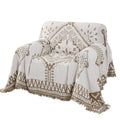 H.VERSAILTEX Cotton Sofa Covers Couch Cover Sofa Slipcover for Most Shape Sofas, Feature Thick Woven Jacquard Seamless with Tassels, Multi-Use Decorative for Couch (Medium: 71" x 91", Green)