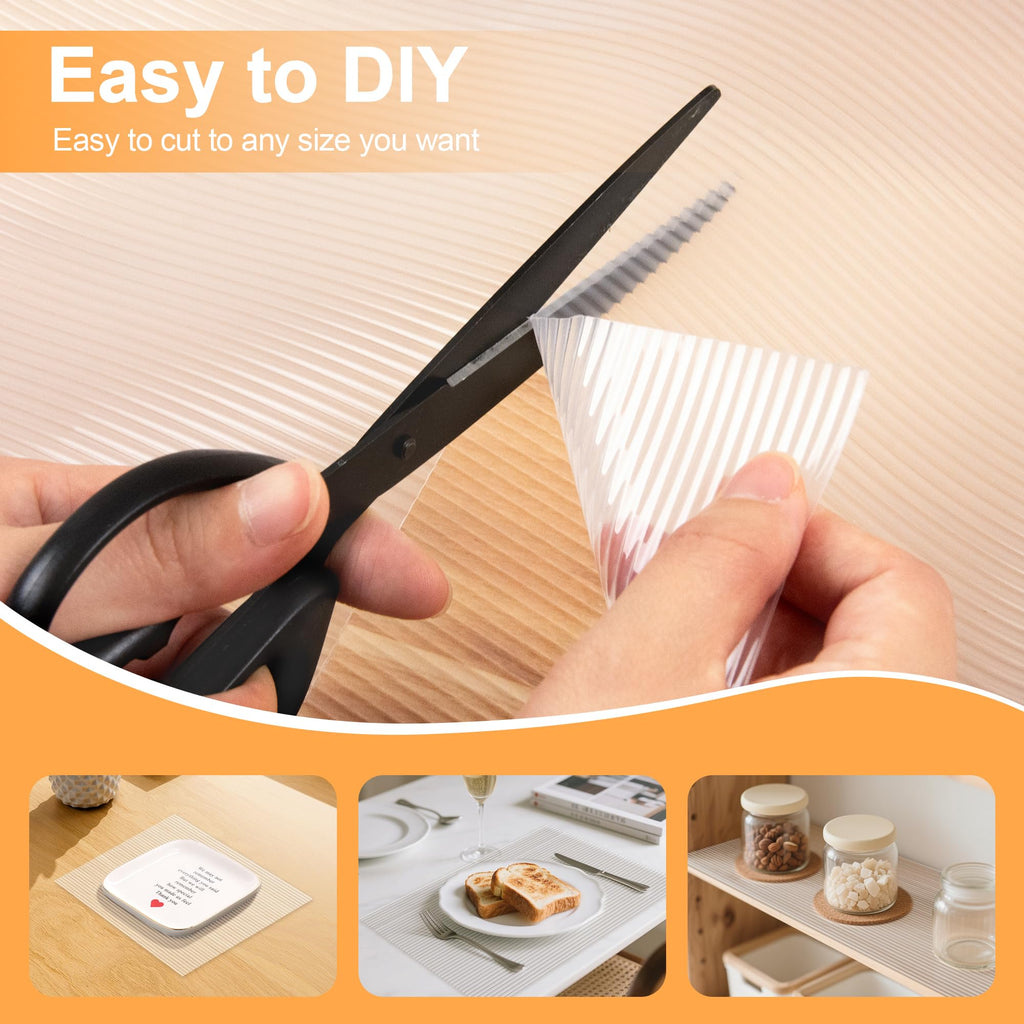 FEXIA Shelf Liner for Kitchen Cabinets Drawer Non Adhesive Non-Slip Liner 12 Inches x 20 FT Waterproof & Oil-Proof Durable Material Fridge Liner for Shelves