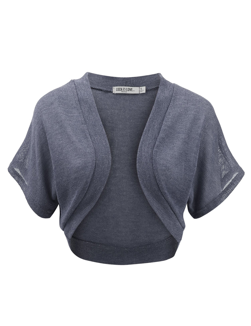 Lock and Love Women's Versatile Open Front Lightweight Short Sleeve Bolero Shrug