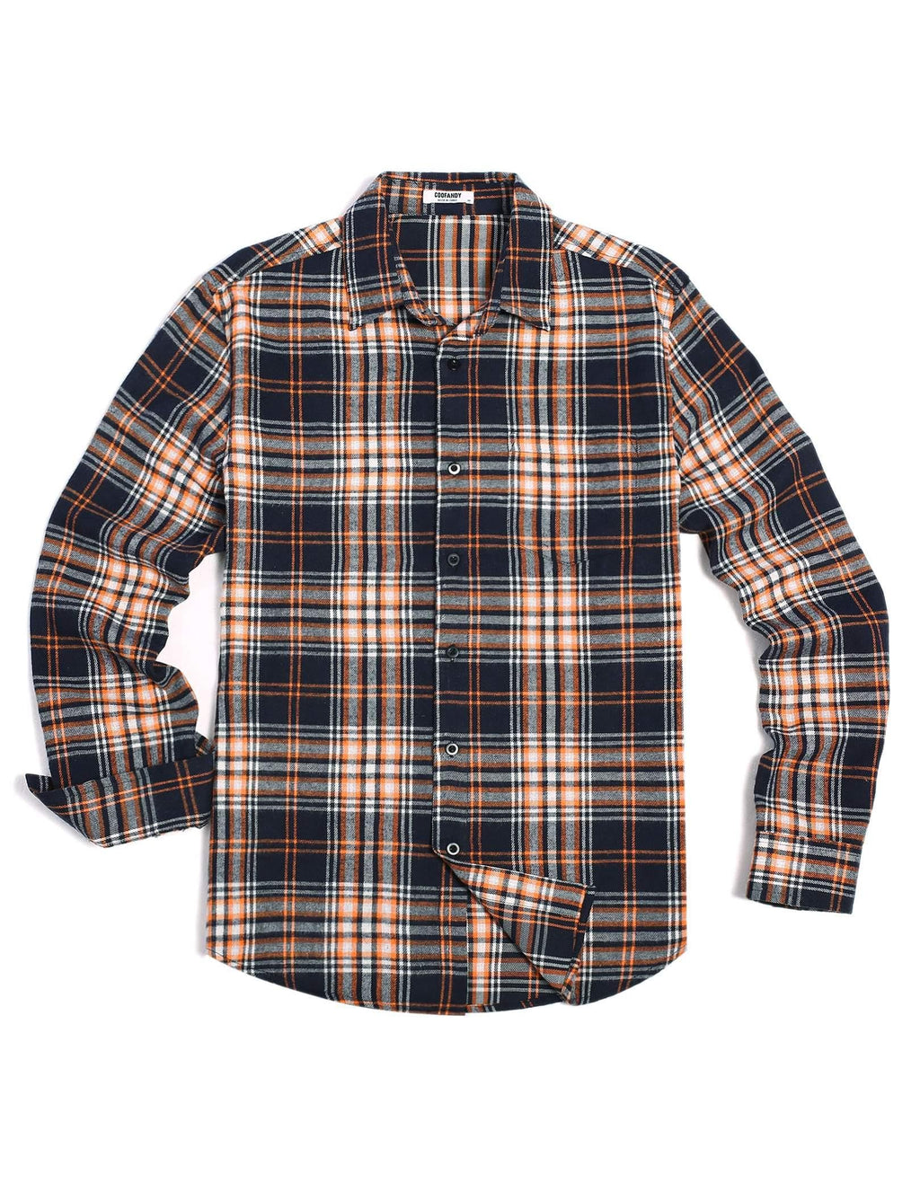 COOFANDY Mens Flannel Shirts Long Sleeve Button Down Shirt with Pocket Casual Shirts Work Shirts for Men