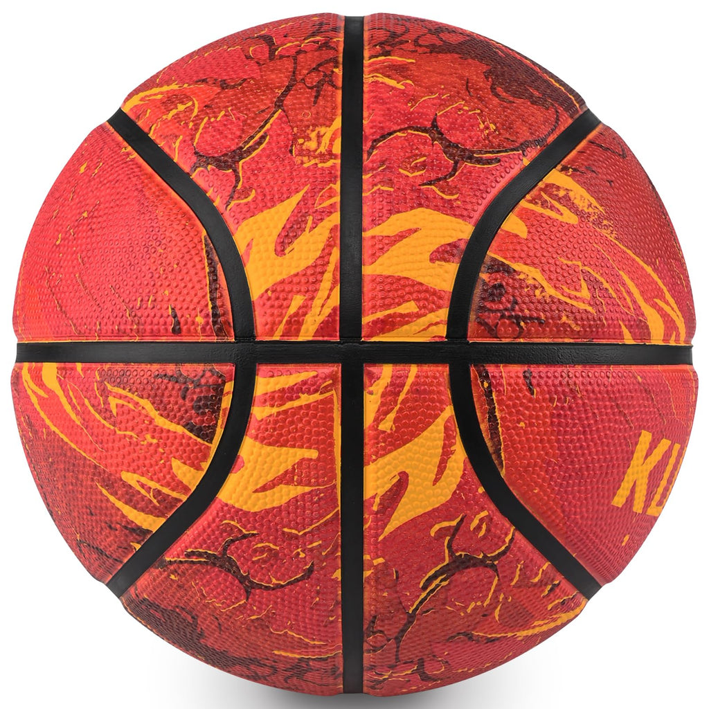 KUYOTQ Kids Youth Adult Size 3/4/5/6/7 (22/25.5/27.5/28.5/29.5") Basketball Premium Rubber or Faux Leather Basketball Indoor Outdoor Basketball for Boys Girls Womens Mens Basketball Gifts (Deflated)