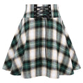 IDEALSANXUN Gothic Plaid Mini Skirts for Women Short High Waist Plaid Skirts