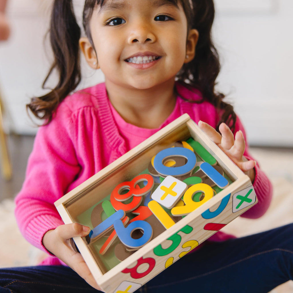 Melissa & Doug 52 Wooden Alphabet Magnets in a Box - Uppercase and Lowercase Letters