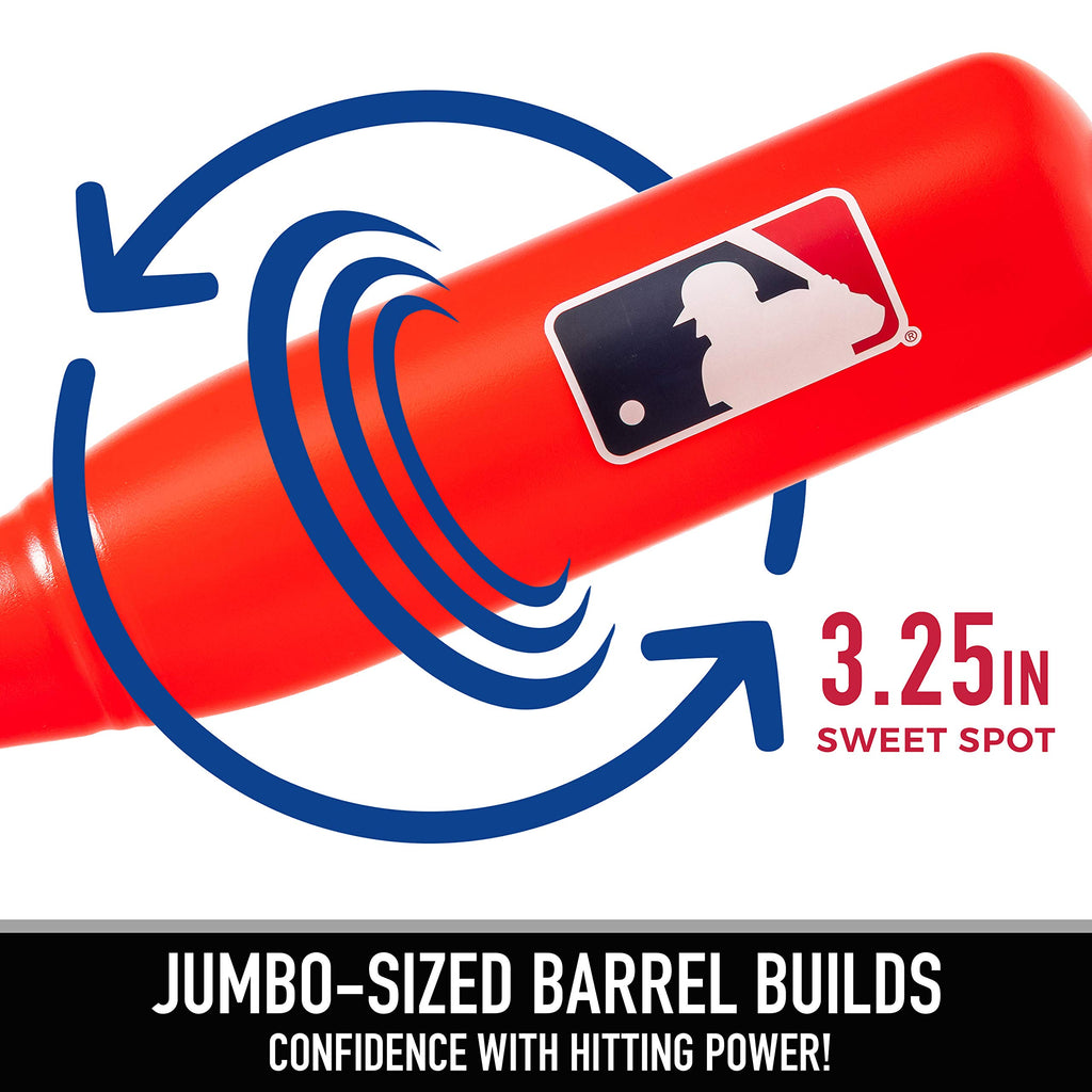 Franklin Sports MLB Jumbo Kids Plastic Baseball Bat - Backyard Bat with Large Barrel for Toddlers - Fat Plastic Bat