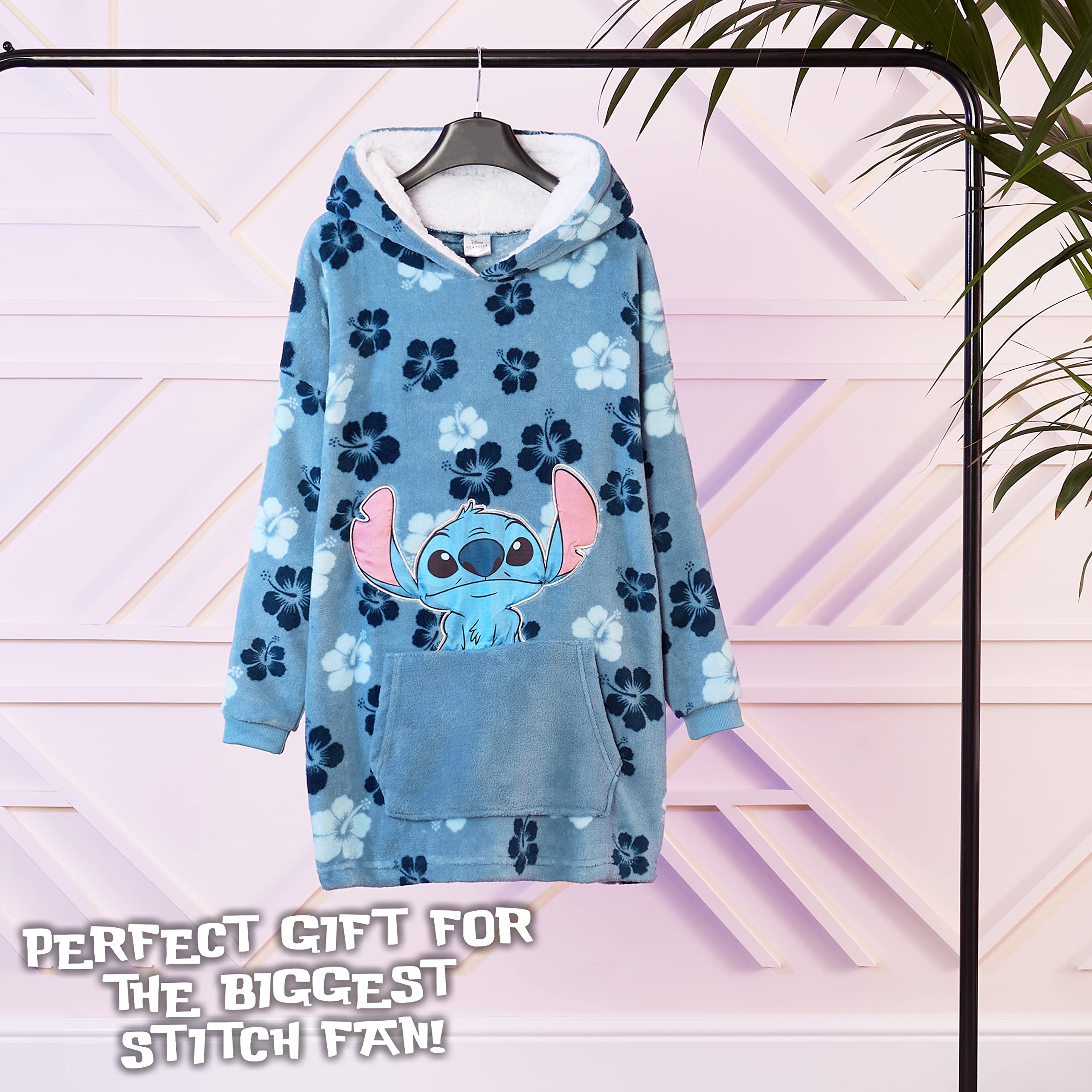 Disney Stitch Blanket Hoodie for Kids Cozy Fleece Wearable Blanket Stitch Gifts