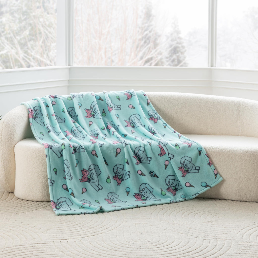 Berkshire Blanket VelvetLoft® Luxury Soft Polyester Throw Blanket, Don’t Let The Pigeon Drive The Bus, 50 x 70in(Official Mo Willems® Product)