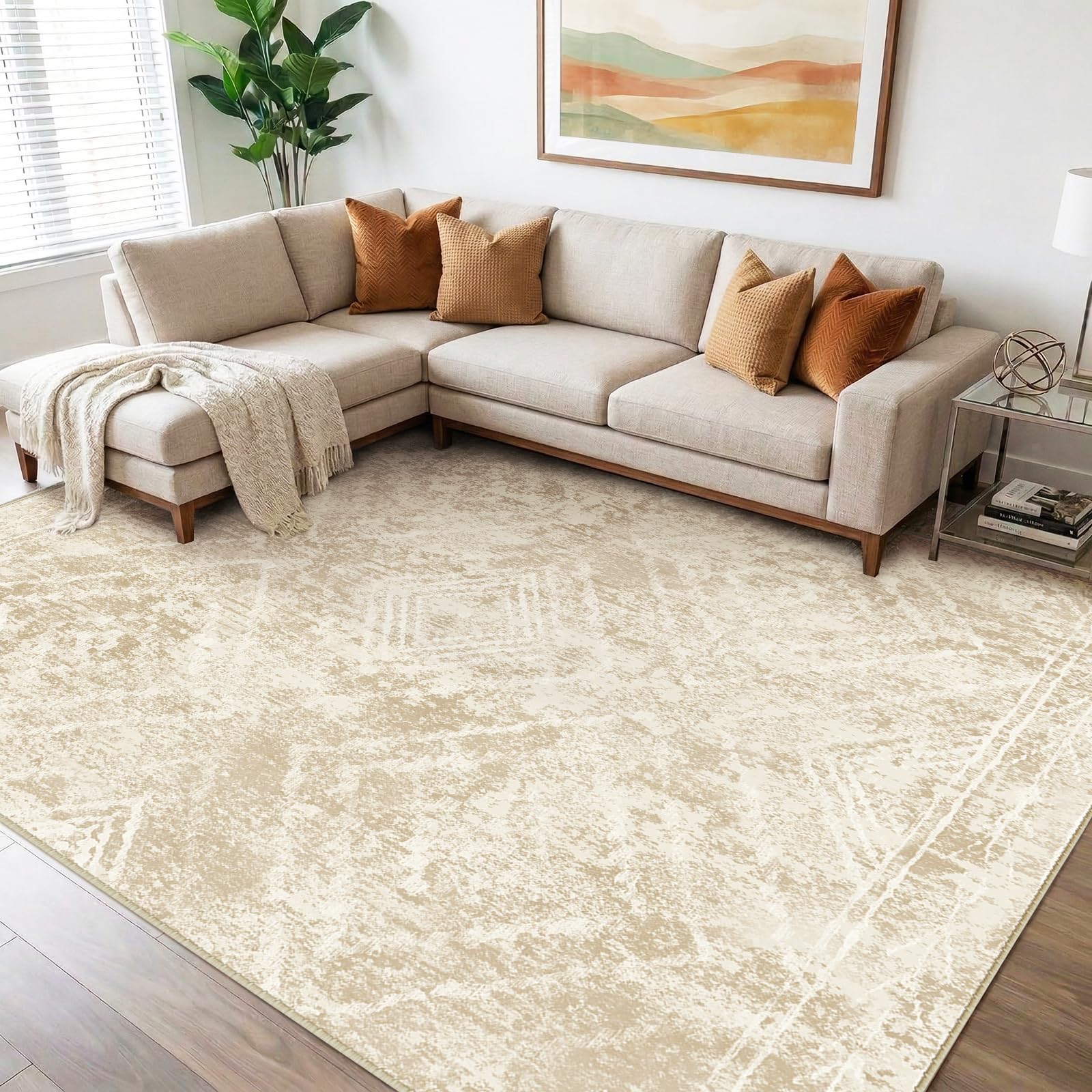 BESTSWEETIE Area Rug 2x3 Rug Machine Washable Non-Slip Low Pile Print Pattern Western Rug for Living Room Bedroom Entryway Tribal Series-Abstract/Cowhide