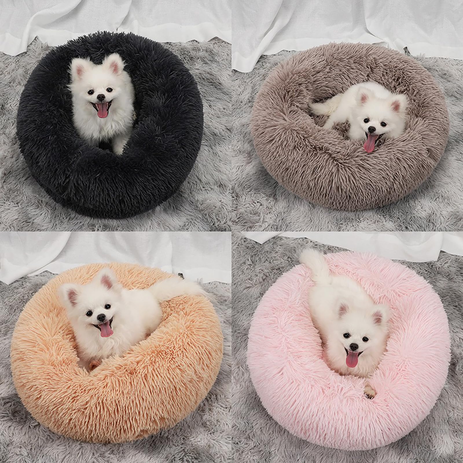 Nisrada Cat Beds for Indoor Cats,15.7 Inch Small Cats Beds, Washable-Round Pet Bed for Puppy and Kitten with Slip-Resistant Bottom