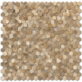 STICKGOO Peel and Stick Backsplash Tiles, Stick on Mosaic Self Adhesive Tiles, 3D Hexagon Backsplash for Kitchen Bathroom Fireplace Vanity (8PCS, Copper)
