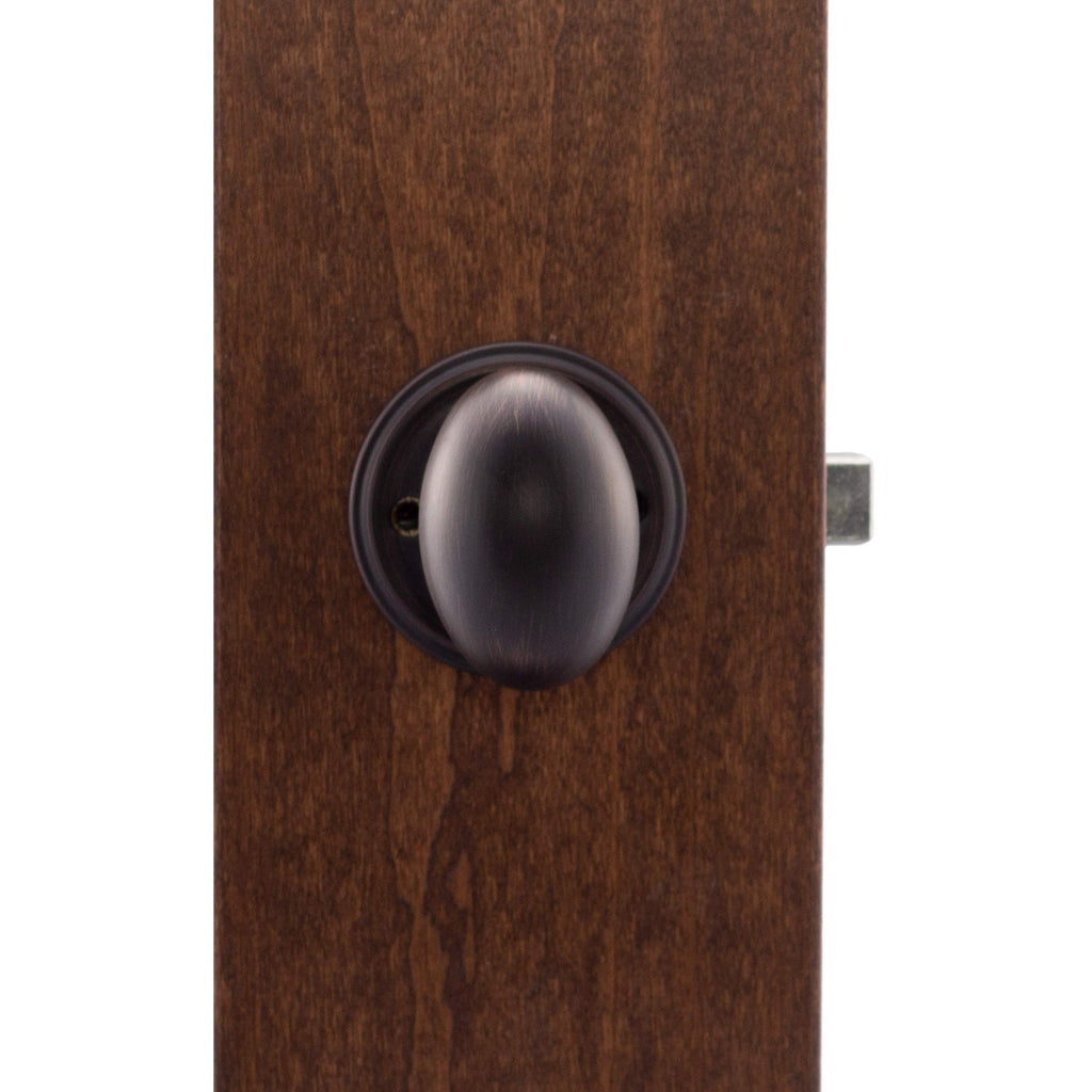 Copper Creek EK2090BC Egg Door Knob, Dummy Function, 1 Pack, in Black