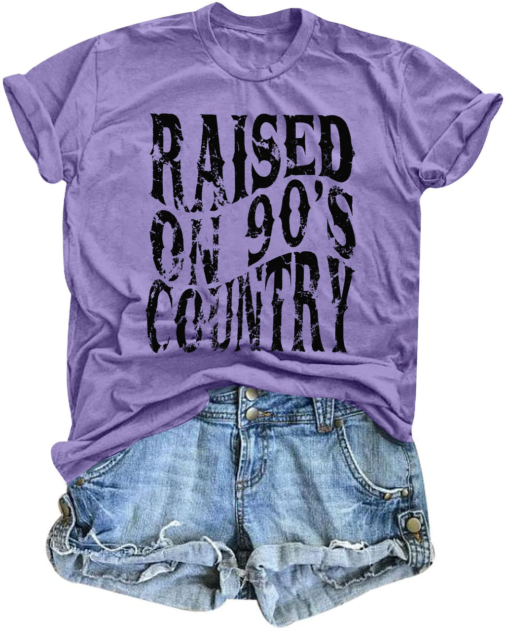 Raised on 90s Country Shirt Womens: Country Concert Outfit Country Music Tshirt Vintage Graphic Short Sleeve Tees