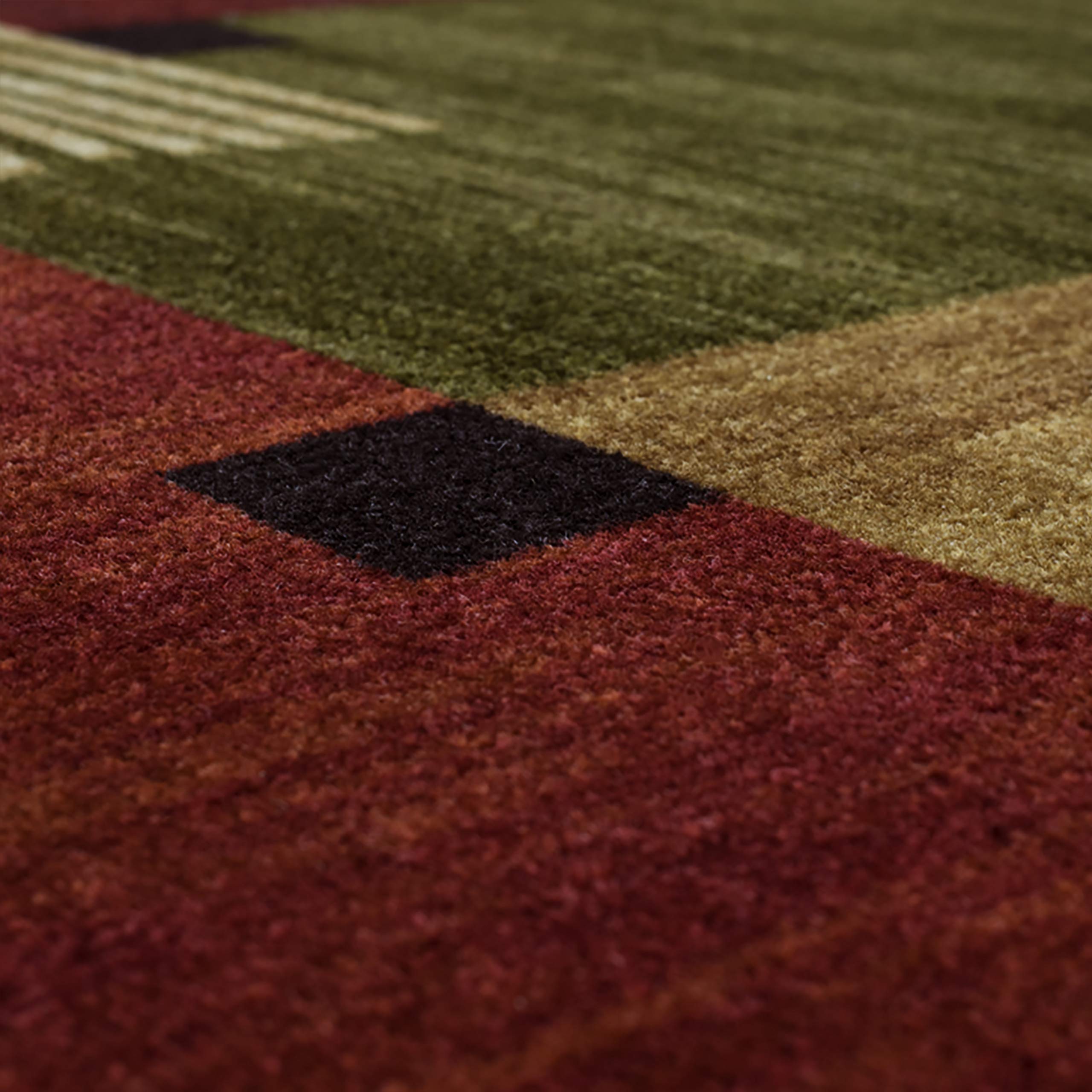 Mohawk Home Alliance Modern Geometric 1' 8" x 2' 10" Area Rug - Red - Perfect for Living Room, Dining Room, Office