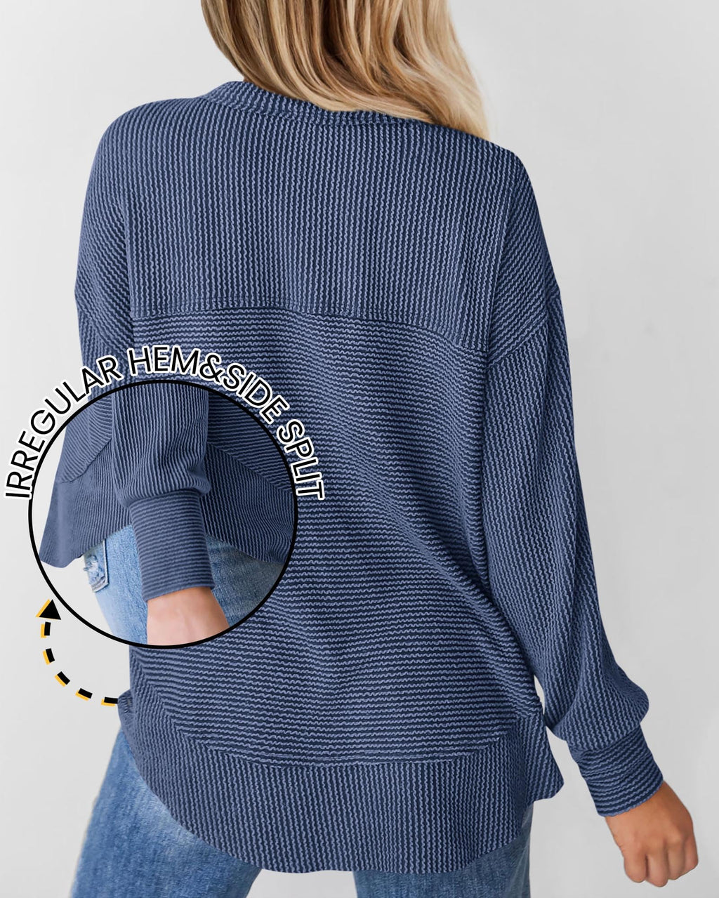 KIRUNDO Going Out Tops for Women Henley Shirts 2025 Casual Ribbed Knit Long Sleeve Tunic Summer Fall Button V Neck Blouse