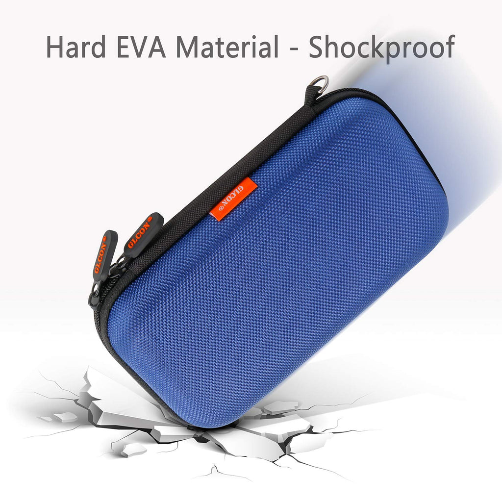 External Hard Drive Case - GLCON Shockproof EVA Carrying Case for WD My Passport Element Seagate Expansion Backup Toshiba 1TB 2TB 4TB - High Protection Portable Travel Electronic Power Bank Bag