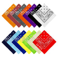 AURUZA 12-44pcs Bandanas for Men Women Paisley Large Bandana Black Red White Head Wrap Headbands Cowboy Handkerchief