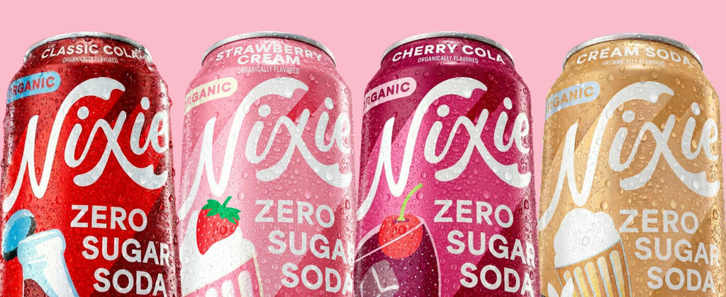 Nixie Organic Zero Sugar Soda, NEW Cherry Cola, Healthy Soda Pop, Non-GMO, 0 Sugar, 0 Calories, 40mg Caffeine, 12oz Cans (12 Pack)