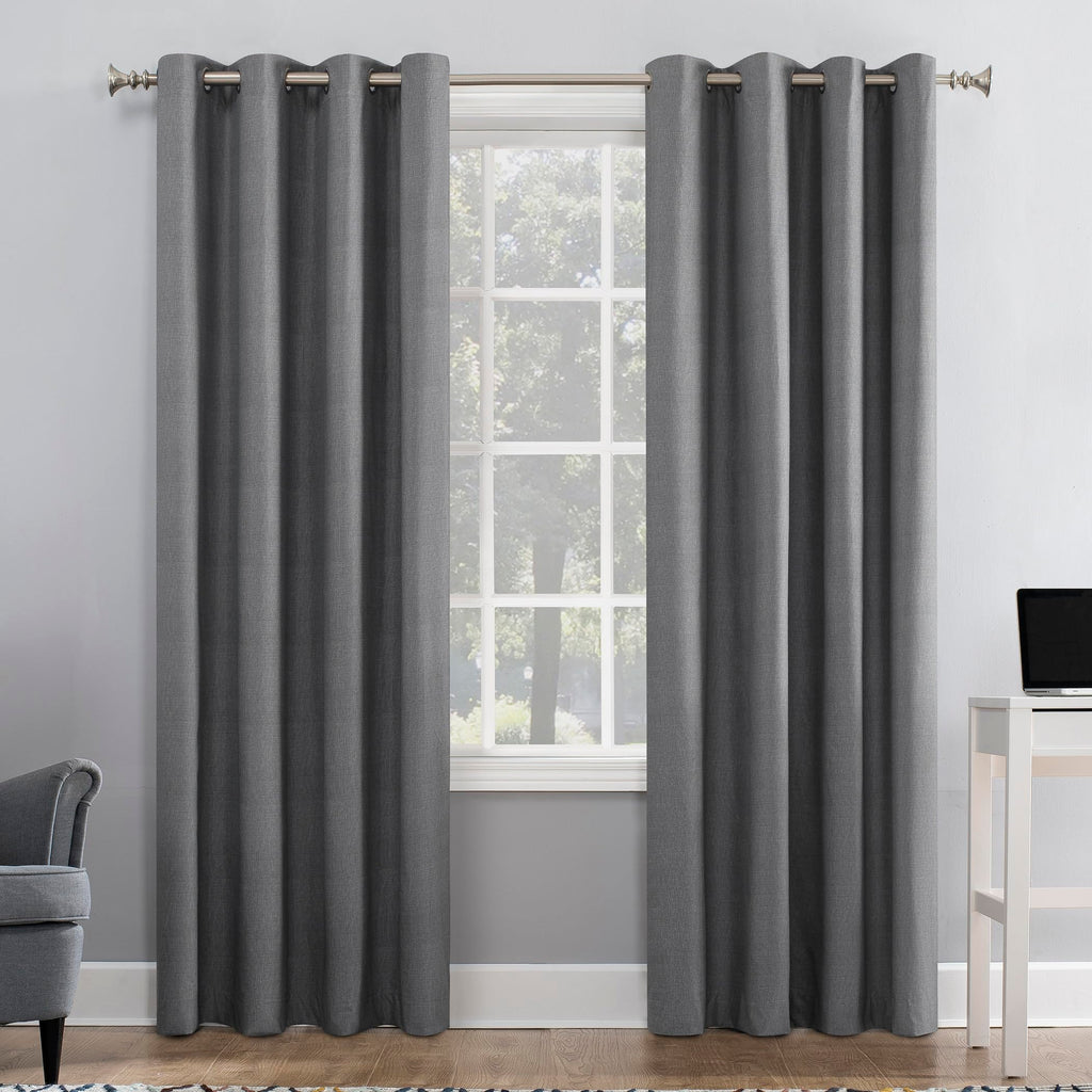Sun Zero Columbia Thermal Insulated 100% Blackout Grommet Curtain Single Panel, 50" x 63", Cedar Orange