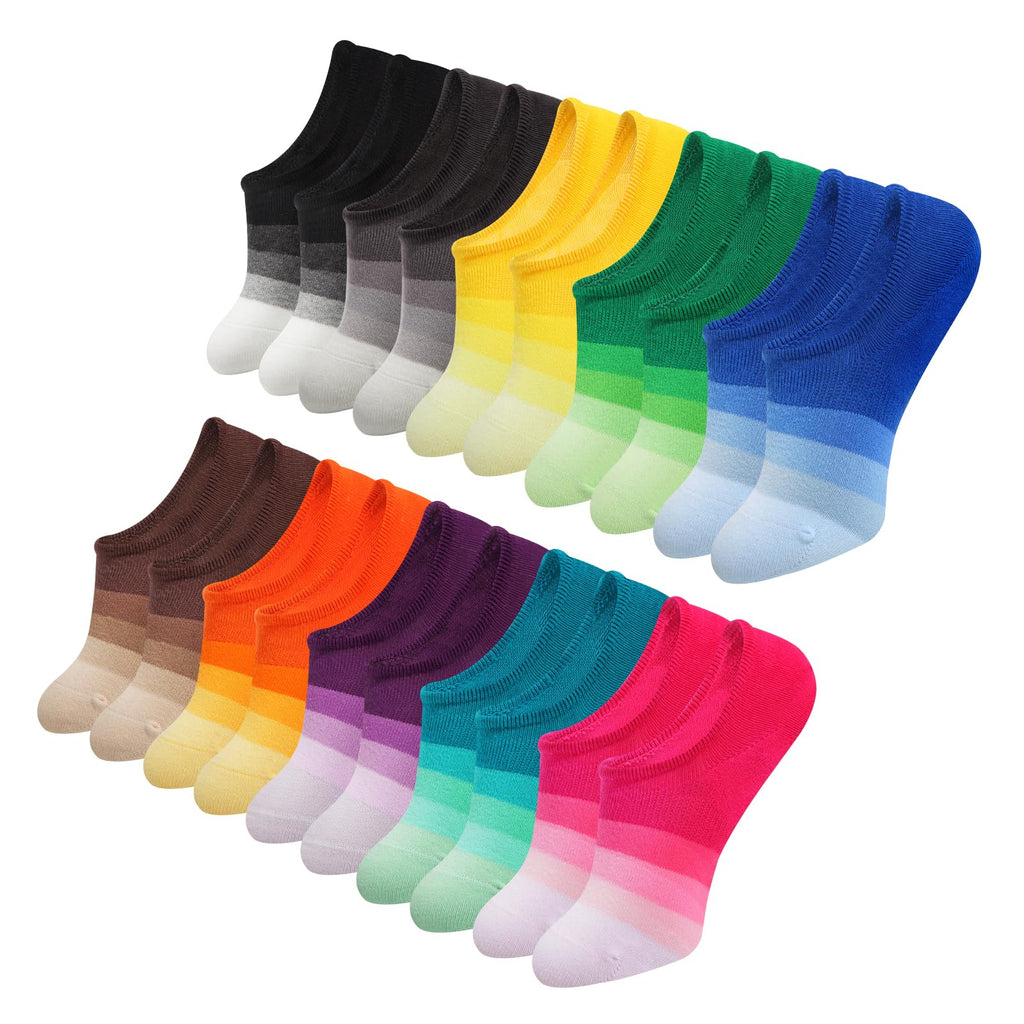 IDEGG No Show Socks Women 10 Pairs Low Cut Anti-Slid Novelty Athletic Casual Invisible Liner Socks