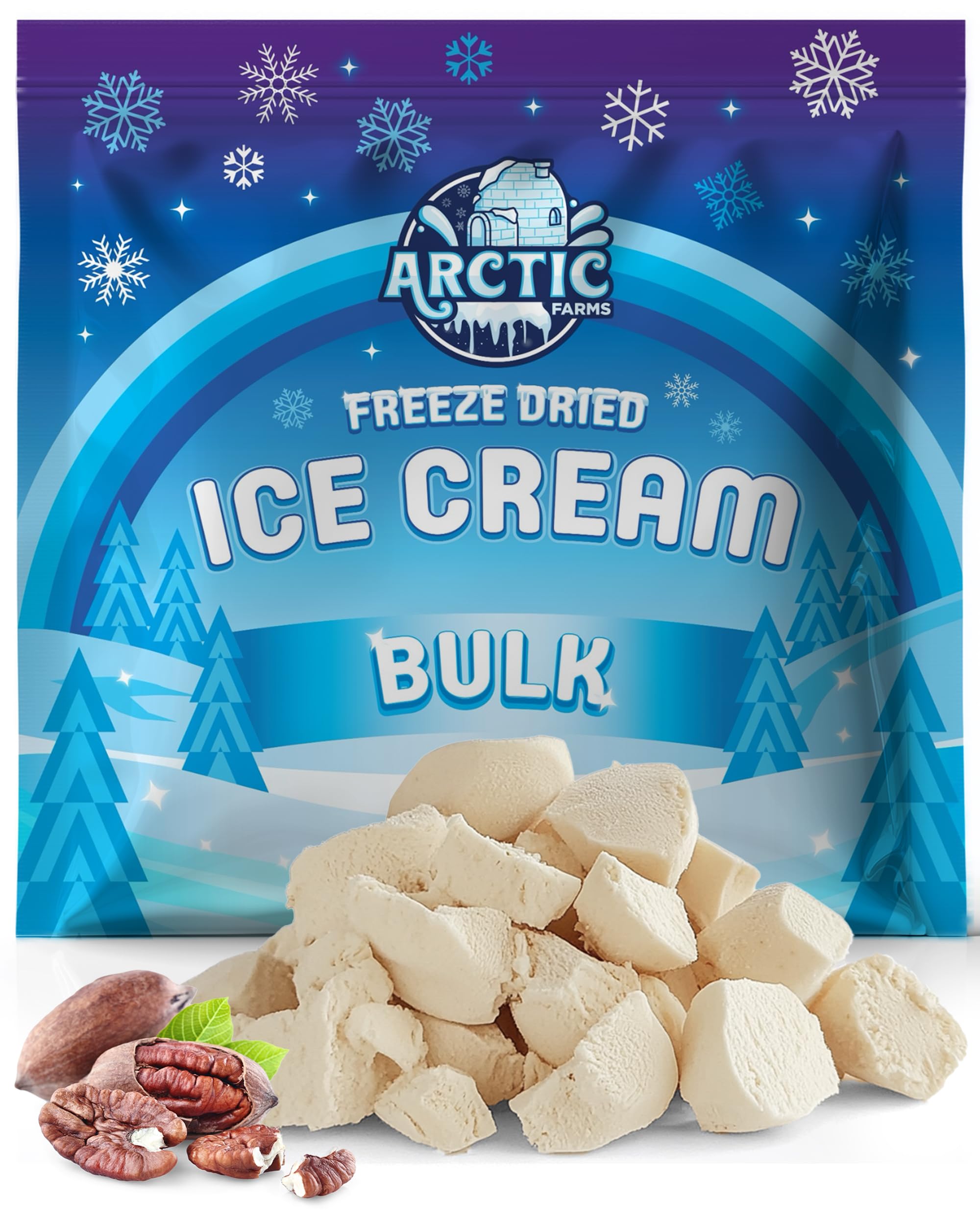 Arctic Farms Freeze Dried Ice Cream Bits Bagged and Boxed - Does Not Melt (1lb, S'mores)