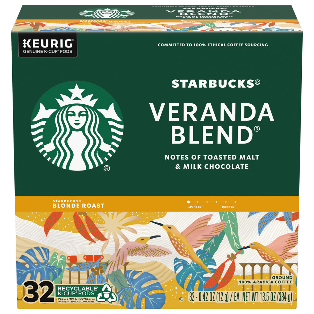 Starbucks K-Cup Coffee Pods, Starbucks Blonde Espresso Roast Hot or Iced Coffee, 22 Keurig Pods