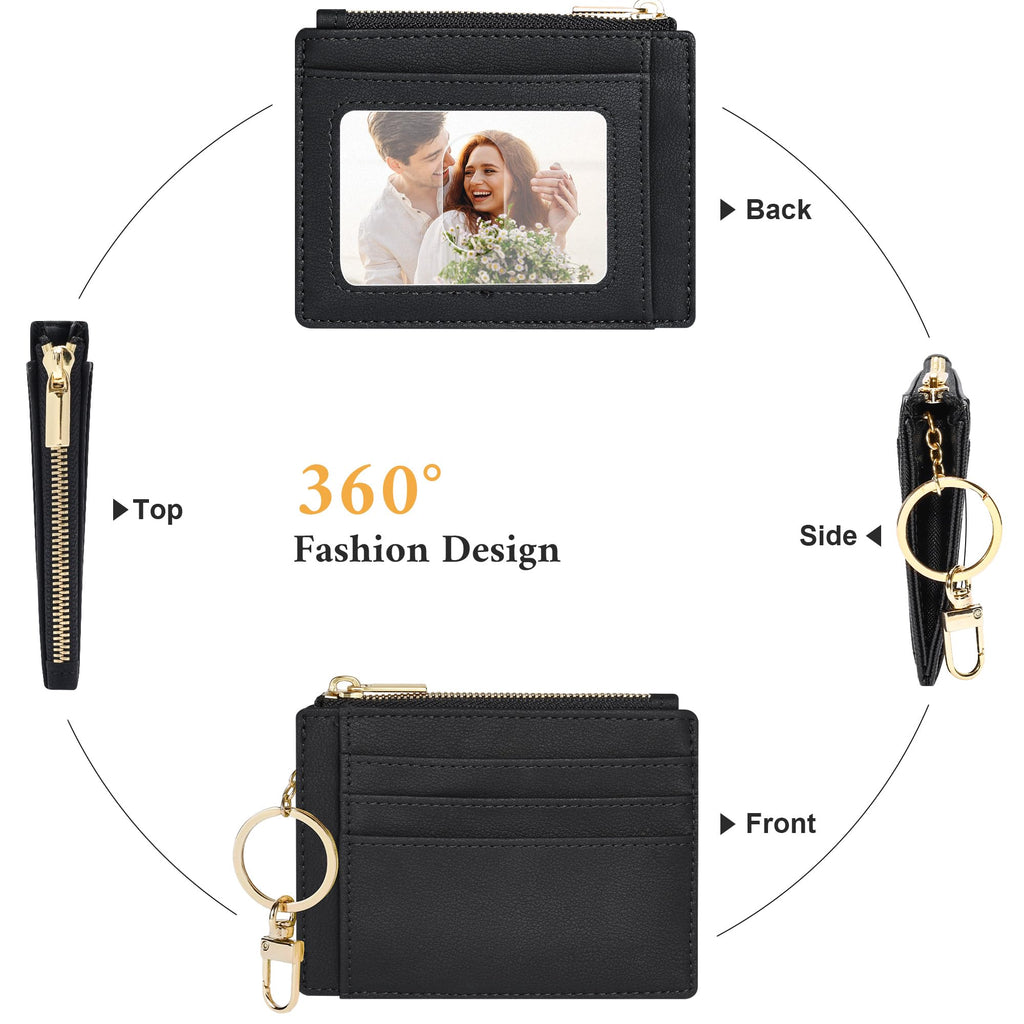 Sodsay Card Case Slim Front Pocket Wallet for Women Credit Card Holder with Keychain | Slim, Credit Card Holder, Front Pocket, with Keychain | Slim