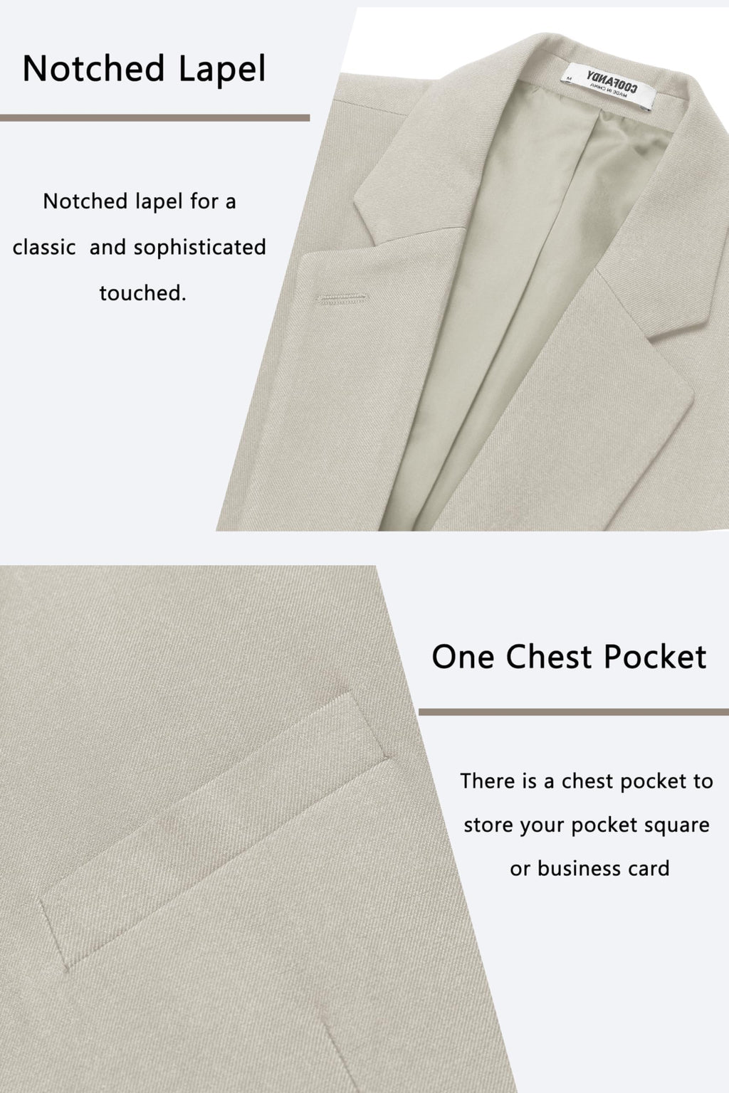 COOFANDY Men's Casual Blazer One Button Sport Coat Slim Fit Lightweight Suit Blazer Jacket