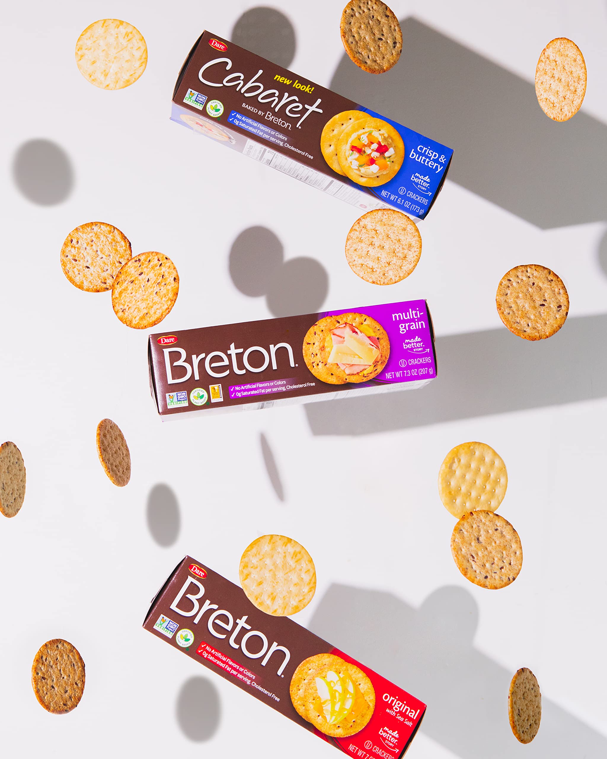 Breton Multigrain Crackers, 7.3 Ounce (Pack of 3)