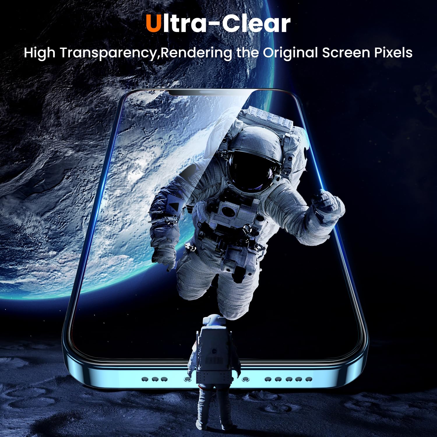 UniqueMe for iPhone 12 Pro Max Privacy Screen Protector - [Military Grade Shatterproof & 9H+ Hardness] Screen Protector 12 Pro Max Tempered Glass Full Coverage Protection, Easy to install, 2 Packs