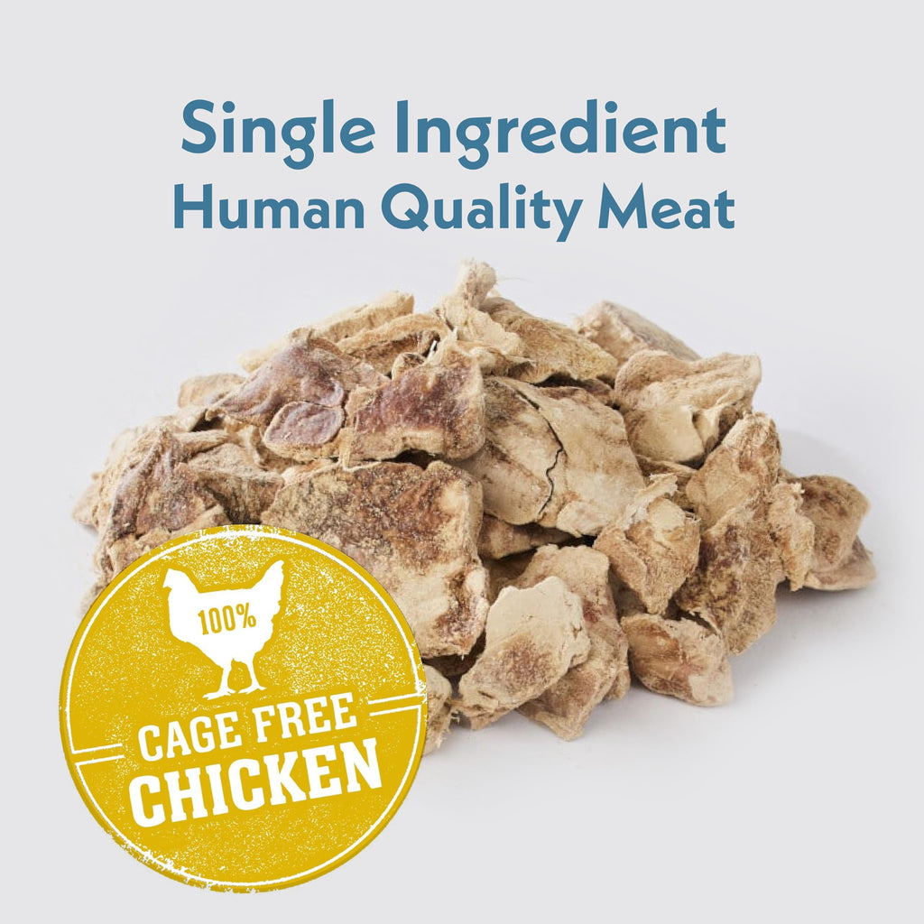 Fresh Is Best Freeze Dried Dog Treats - Raw Freeze Dried Chicken Breast for Dogs & Cats - Healthy Dog Training Treats in Resealable Zipper Bag - High-Protein Single Ingredient - Made in the USA