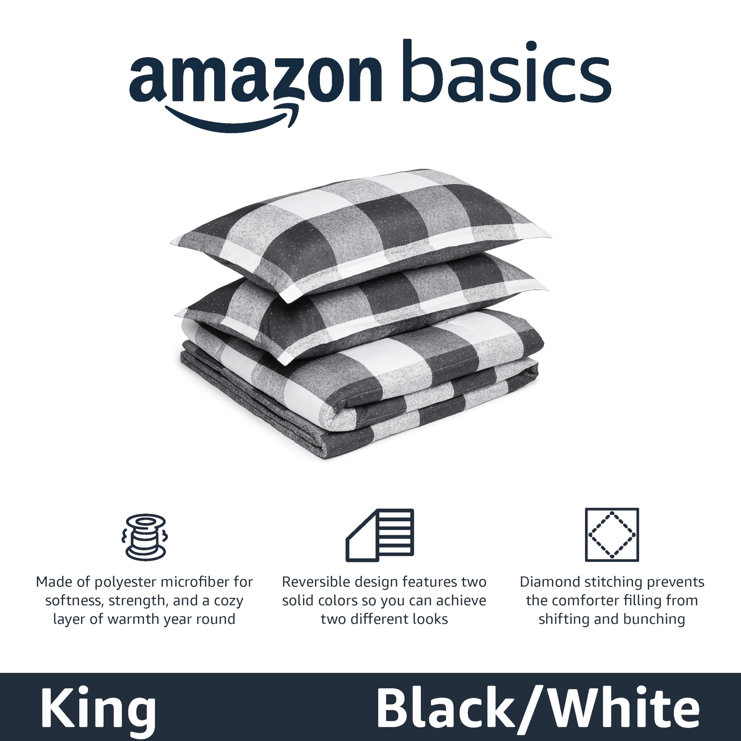 Amazon Basics Reversible Lightweight Microfiber All Season Comforter Blanket, Twin/Twin XL, Burgundy/Grey (Pack of 2)