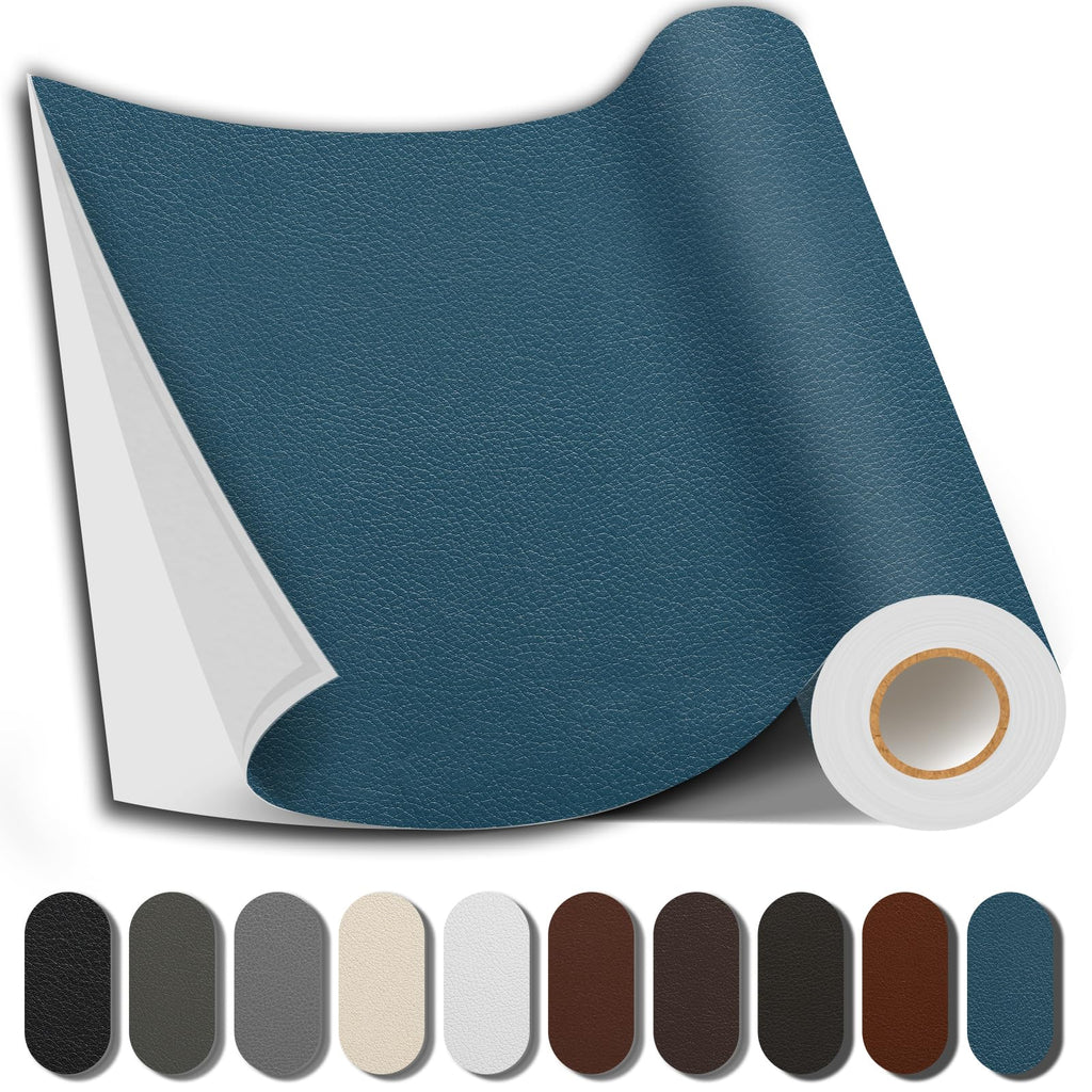 Shagoom Leather Repair Patch, Repair Patch Self Adhesive Waterproof, DIY Large Vinyl Patches for Couches, Furniture, Kitchen Cabinets, Wall （Beige, 3.5X79 Inch）